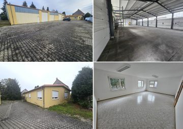 Pfeilerfreie Lagerhalle für 4,85 €/m² mit 2 Rolltoren & Freifläche + Wohn-/Bürogebäude mögl., 04683 Belgershain, Industriehalle