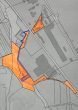 Pfeilerfreie Lager- und Produktionshalle auf ca. 4.475 m² Grundstück, Straßen-Zufahrt vorhanden - Flurkarte gesamt - mit GS-Grenze für die Halle