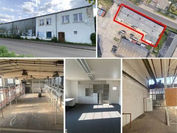Freistehende Produktions- und Warmlagerhalle im eingezäunten Gewerbehof mit Krahnbahn, Rolltor, Büro, WC+Dusche, SP mögl., 04347 Leipzig, Halle