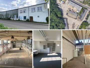 Freistehende Produktions- und Warmlagerhalle im eingezäunten Gewerbehof mit Krahnbahn, Rolltor, 2 Büros, SP mögl., 04347 Leipzig, Halle