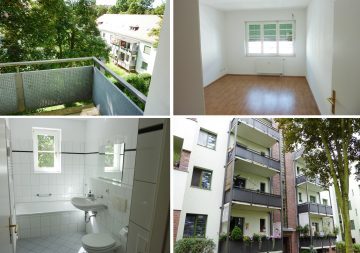 Helle 2- Raumwohnung mit Balkon in Möckern, Bad mit Badewanne + Fenster, Außenjalousie, Keller, 04159 Leipzig, Etagenwohnung