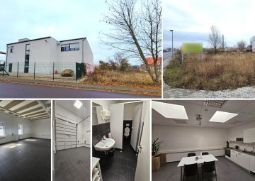 Gewerbl. Baugrundstück + modernes, freist. Bestandsgebäude! Eigennutz + Kapitalanlage – mit Lift, Rolltor, 15 SP u.v.m., 06130 Halle (Saale), Wohngrundstück