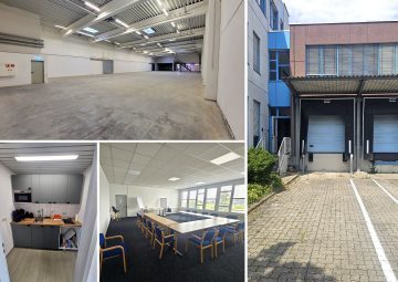 Bürofläche und Warmlagerhalle im Gewerbegebiet Wiedemar, mit Rolltor und Laderampen, 04509 Wiedemar, Halle
